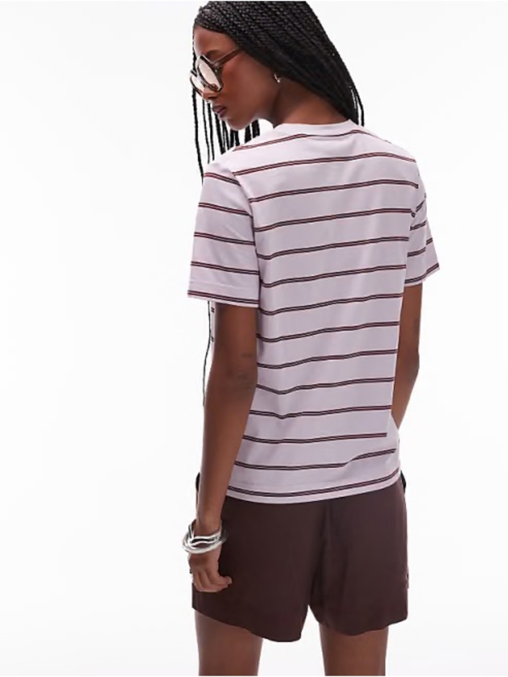ARKET Purple Stripe Tee - Picture 2 of 6